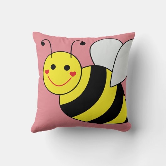 Cute Bumble Bee Persoonlijk Kussen (Achterkant)