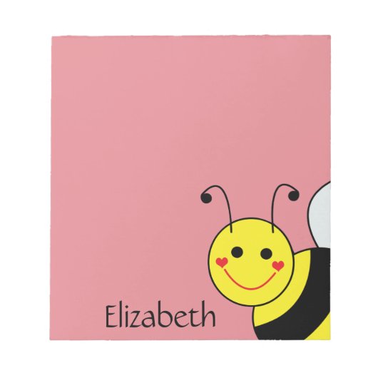 Cute Bumble Bee Persoonlijk Notitieblok (Voorkant)