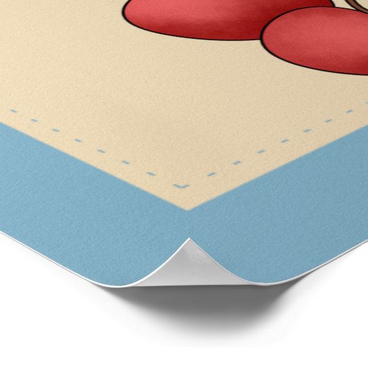 Cute Bumble Bee Persoonlijk Poster (Hoek)