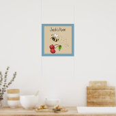 Cute Bumble Bee Persoonlijk Poster (Keuken)