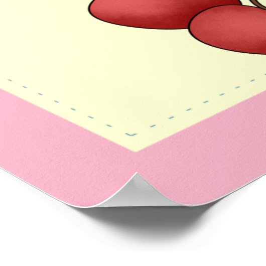 Cute Bumble Bee Persoonlijk Poster (Hoek)