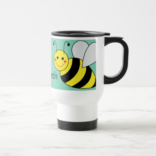 Cute Bumble Bee Persoonlijk Reisbeker (Rechts)