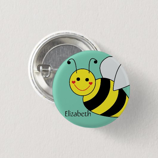 Cute Bumble Bee Persoonlijk Ronde Button 3,2 Cm (Voorkant /achterkant)