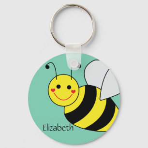 Cute Bumble Bee Persoonlijk Sleutelhanger