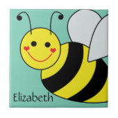 Cute Bumble Bee Persoonlijk Tegeltje (Voorkant)