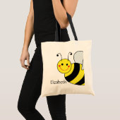 Cute Bumble Bee Persoonlijk Tote Bag (Voorkant (product))