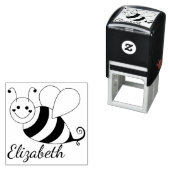 Cute Bumble Bee Persoonlijk Zelfinktende Stempel (In situ)
