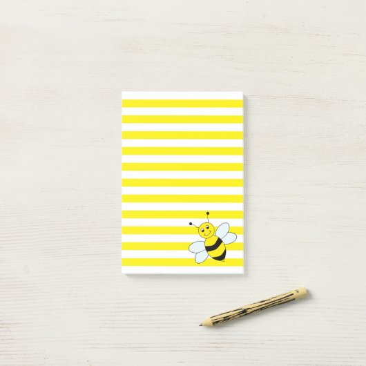 Cute Bumble Bee Post-it® Notes (Op bureau)
