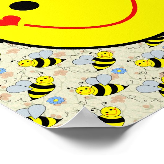 Cute Bumble Bee Poster (Hoek)