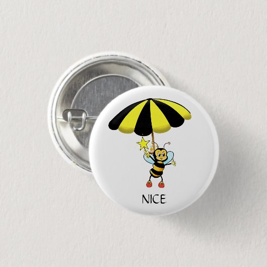 Cute Bumble Bee Ronde Button 3,2 Cm (Voorkant /achterkant)