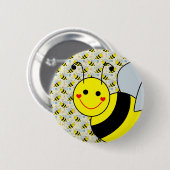 Cute Bumble Bee Ronde Button 5,7 Cm (Voorkant /achterkant)