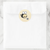 Cute Bumble Bee Ronde Sticker (Tas)