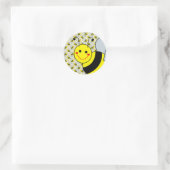 Cute Bumble Bee Ronde Sticker (Tas)