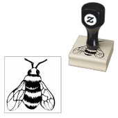 Cute Bumble Bee Rubberstempel (Gestempeld)