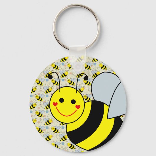 Cute Bumble Bee Sleutelhanger (Voorkant)