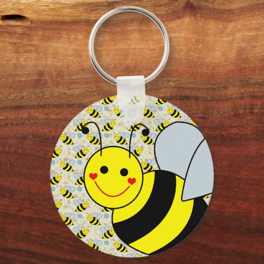 Cute Bumble Bee Sleutelhanger (Voorkant)