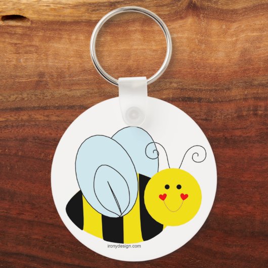 Cute Bumble Bee Sleutelhanger (Voorkant)