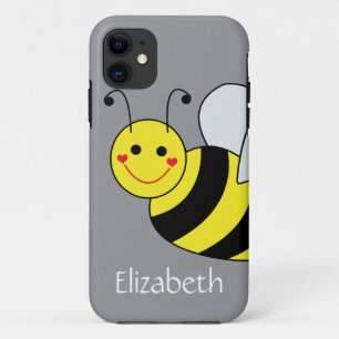 Cute Bumble Bee Specialized Gray Case-Mate iPhone Case