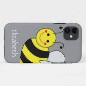 Cute Bumble Bee Specialized Gray Case-Mate iPhone Case (Achterkant (horizontaal))