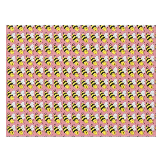 Cute Bumble Bee Tafelkleed (Voorkant (Horizontaal))