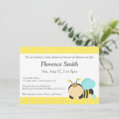 Cute Bumble Bee Theme, Boy Baby shower Kaart (Staand voorkant)