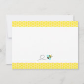 Cute Bumble Bee Theme, Boy Baby shower Kaart (Achterkant)
