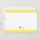 Cute Bumble Bee Theme, Boy Baby shower Kaart (Achterkant)