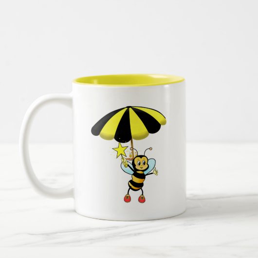 Cute Bumble Bee Tweekleurige Koffiemok (Links)