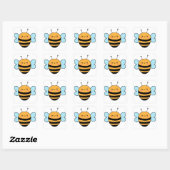 Cute Bumble Bee Vierkante Sticker (Vel)