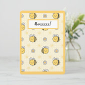 Cute Bumble Bee Yellow Cute Aankondiging (Staand voorkant)