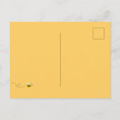 Cute bumble bee yellow sunflower baby shower briefkaart (Achterkant)