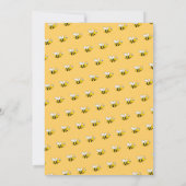 Cute bumble bee yellow sunflower baby shower kaart (Achterkant)