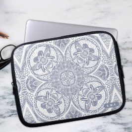 Cute Bumble Bees Mandala Laptop Sleeve