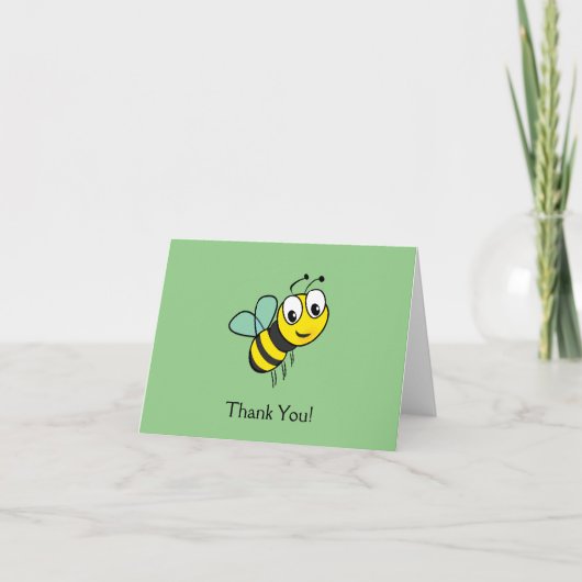 Cute Bumble Honey Bee Dank je creditcard Bedankkaart (Voorkant)