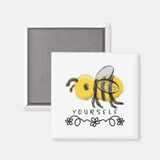 Cute Bumblebee Bee Yourself Magneet (Voorkant / Achterkant)