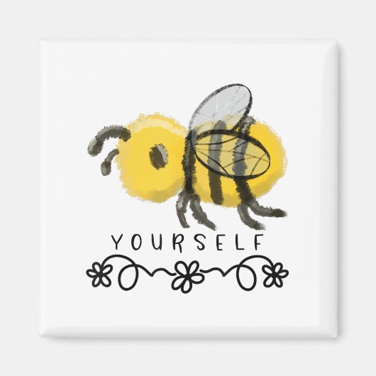 Cute Bumblebee Bee Yourself  Magneet (Voorkant)