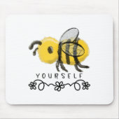 Cute Bumblebee Bee Yourself  Muismat (Voorkant)