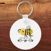 Cute Bumblebee Bee Yourself  Sleutelhanger (Voorkant)