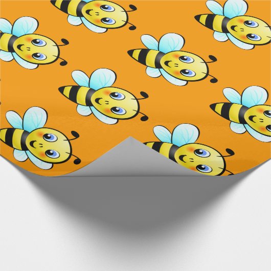 Cute Bumblebee Cadeaupapier (Hoek)