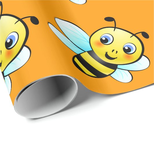 Cute Bumblebee Cadeaupapier (Rol Hoek)