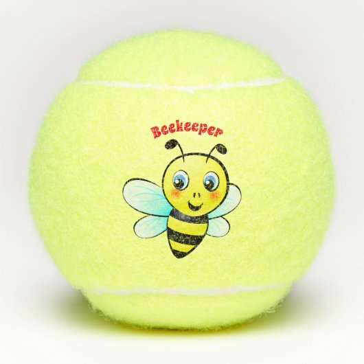 Cute Bumblebee Cartoon Tennisballen (Voorkant)