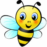 Cute Bumblebee Fotobeeldje Magneet<br><div class="desc">Deze levendige magnetische acrylfotosculptuur,  ideaal om elke koelkast te verlichten,  is voorzien van een schattig geel hommel cartoon personage met blauwe ogen en rooskleurige wangen.</div>