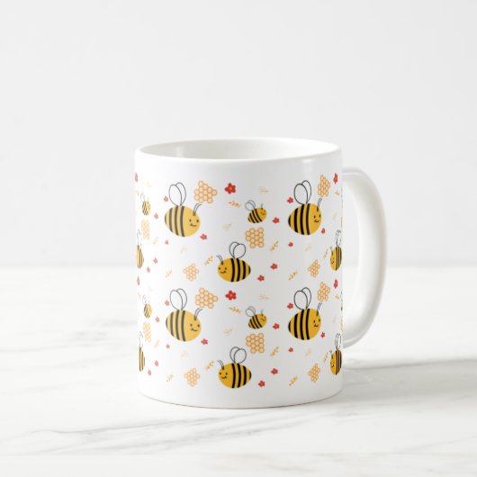 Cute Bumblebee Koffiemok (Voorkant rechts)