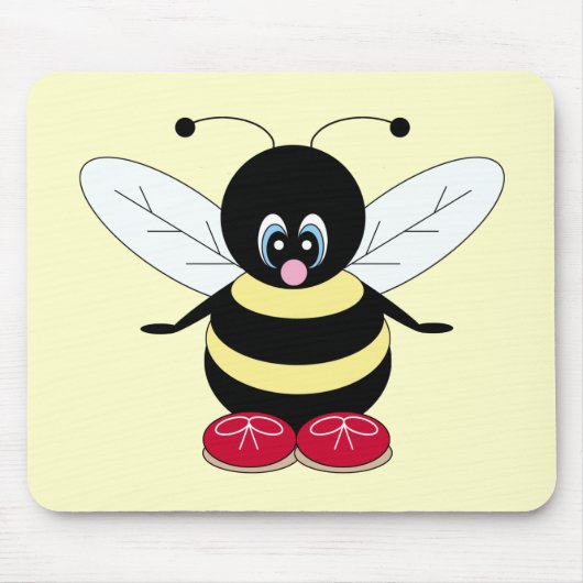 Cute Bumblebee Mousepad Muismat (Voorkant)