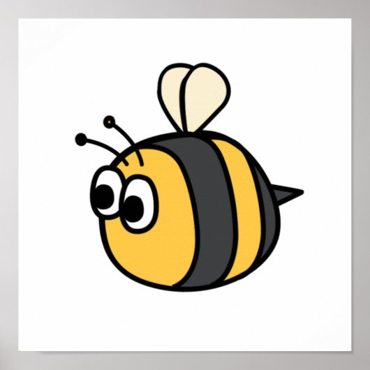 Cute Bumblebee Poster (Voorkant)