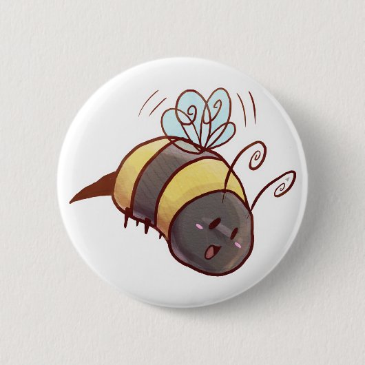 Cute Bumblebee Ronde Button 5,7 Cm (Voorkant)