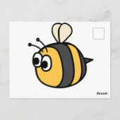 Cute Bumblebee Sierkussen Briefkaart (Achterkant)