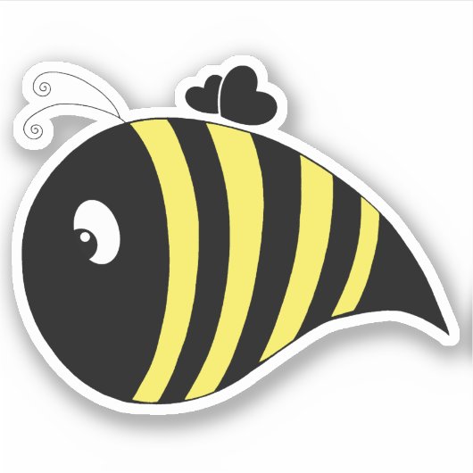 Cute Bumblebee Sticker (Voorkant)