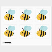Cute Bumblebee Vierkante Sticker (Vel)