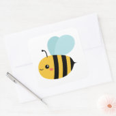 Cute Bumblebee Vierkante Sticker (Envelop)
